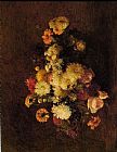 Henri Fantin-latour Canvas Paintings - Bouquet of Flowers I